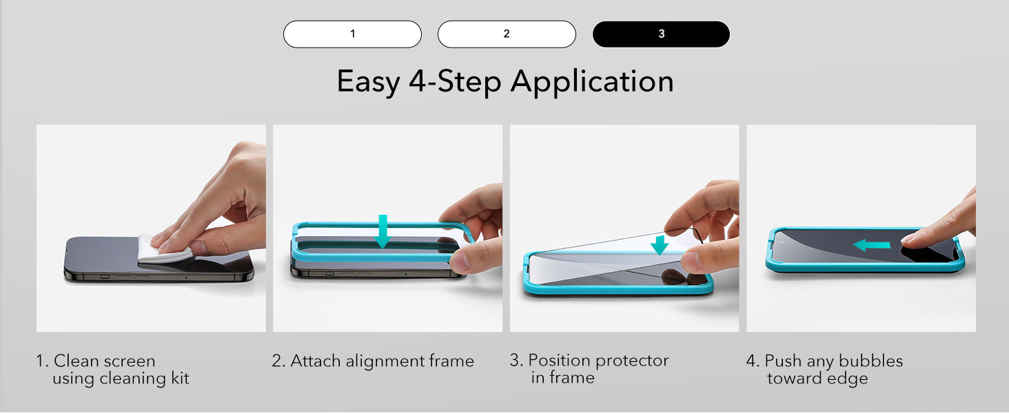 Premium iPhone 15 Pro Max Screen Protectors - 3 Pack + Lens Protector Top Class