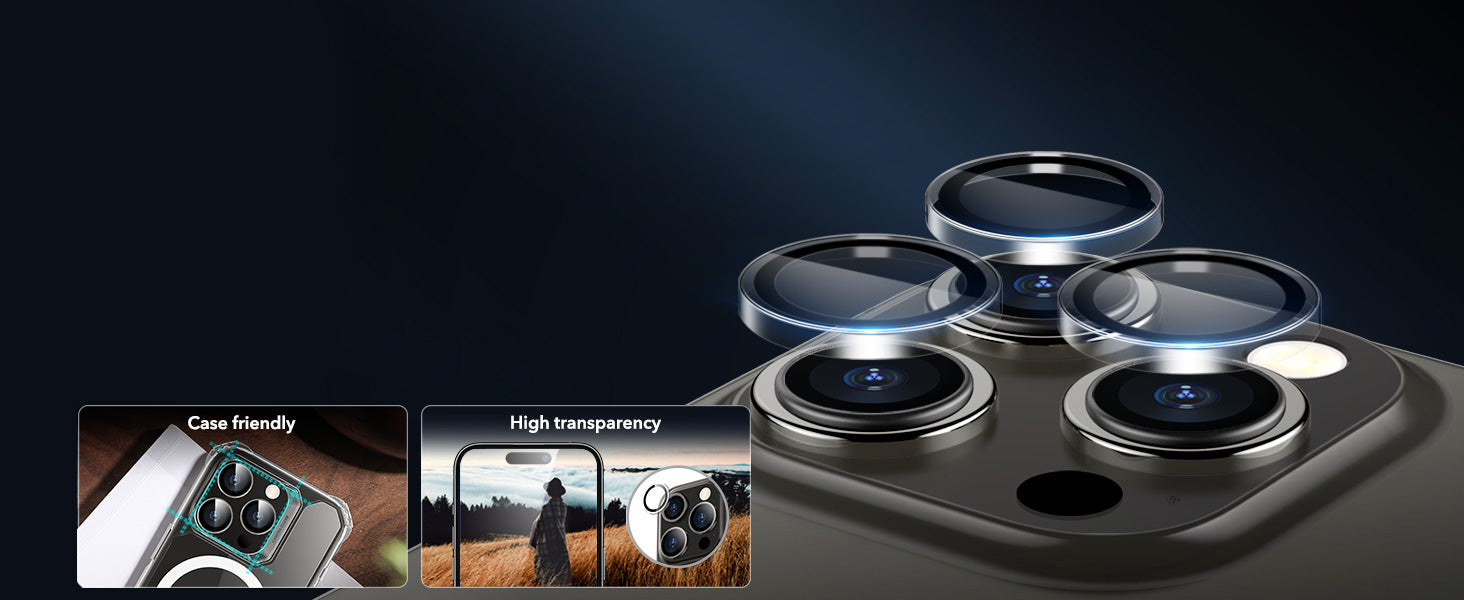 Premium iPhone 15 Pro Max Screen Protectors - 3 Pack + Lens Protector Top Class