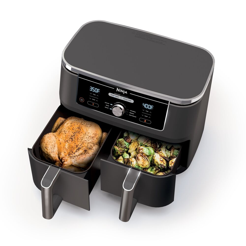 Ninja Foodi 10-qt XL 2-Basket Air Fryer, 6-In-1 Dual Zone and IQ Boost