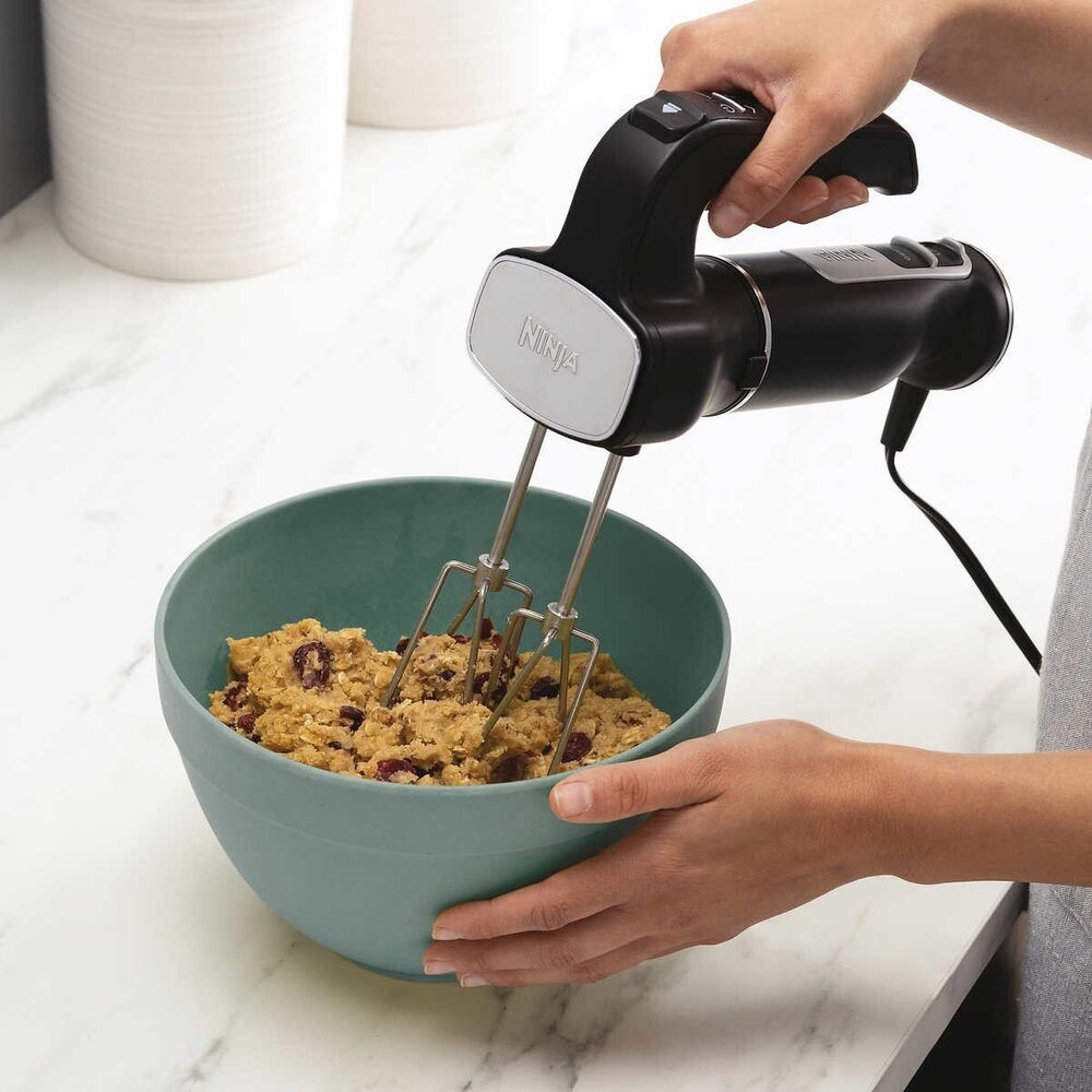 Ninja Foodi Power Mixer System, Hand Mixer Immersion Blender 3-Cup Power Chopper