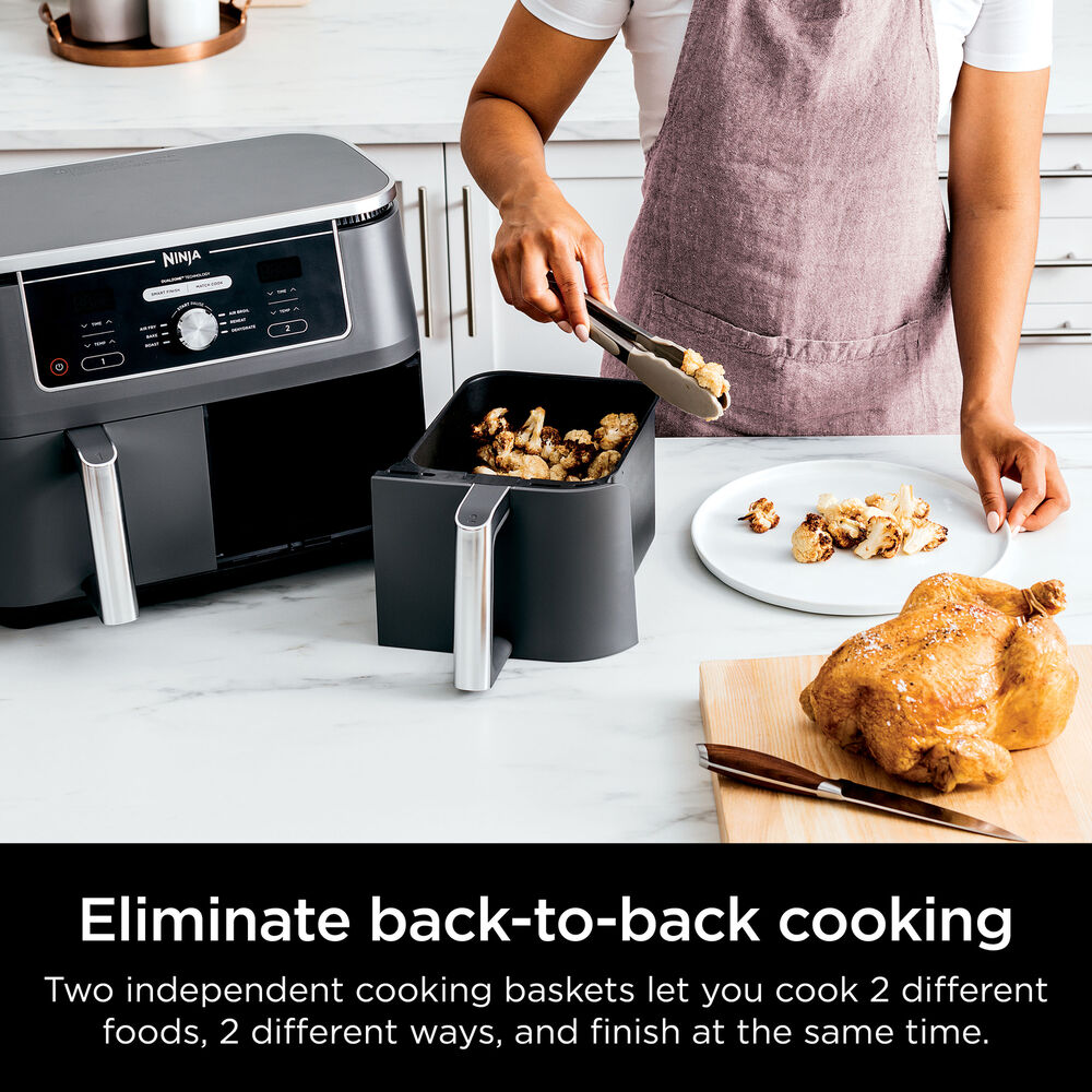 Ninja Foodi 10-qt XL 2-Basket Air Fryer, 6-In-1 Dual Zone and IQ Boost