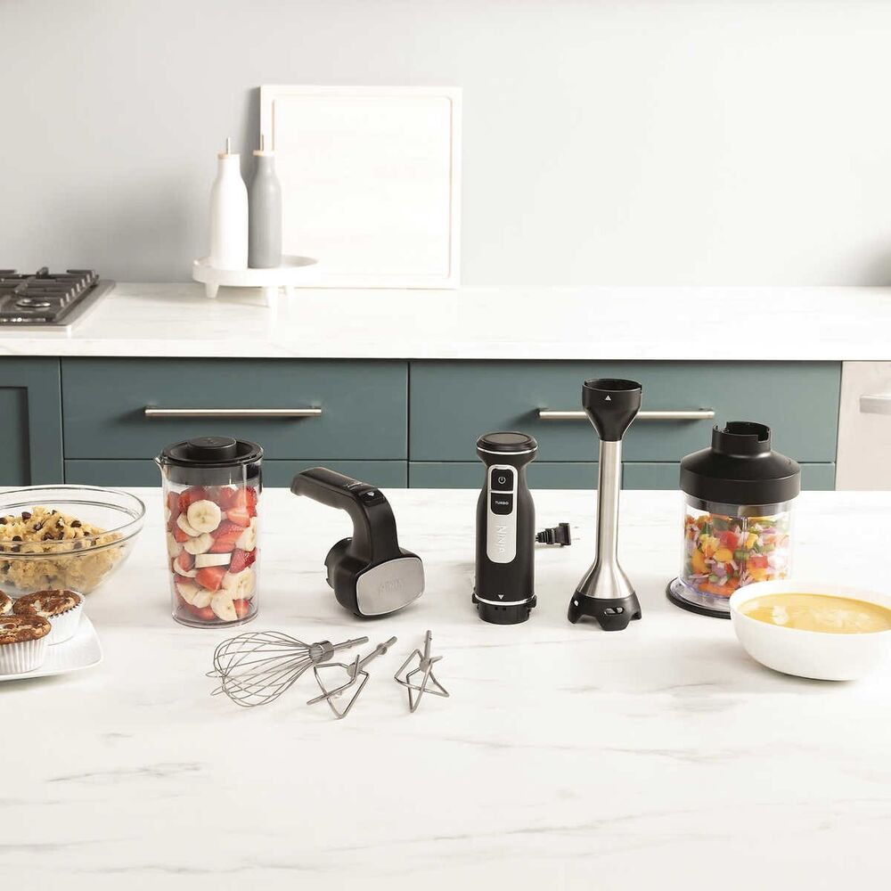 Ninja Foodi Power Mixer System, Hand Mixer Immersion Blender 3-Cup Power Chopper