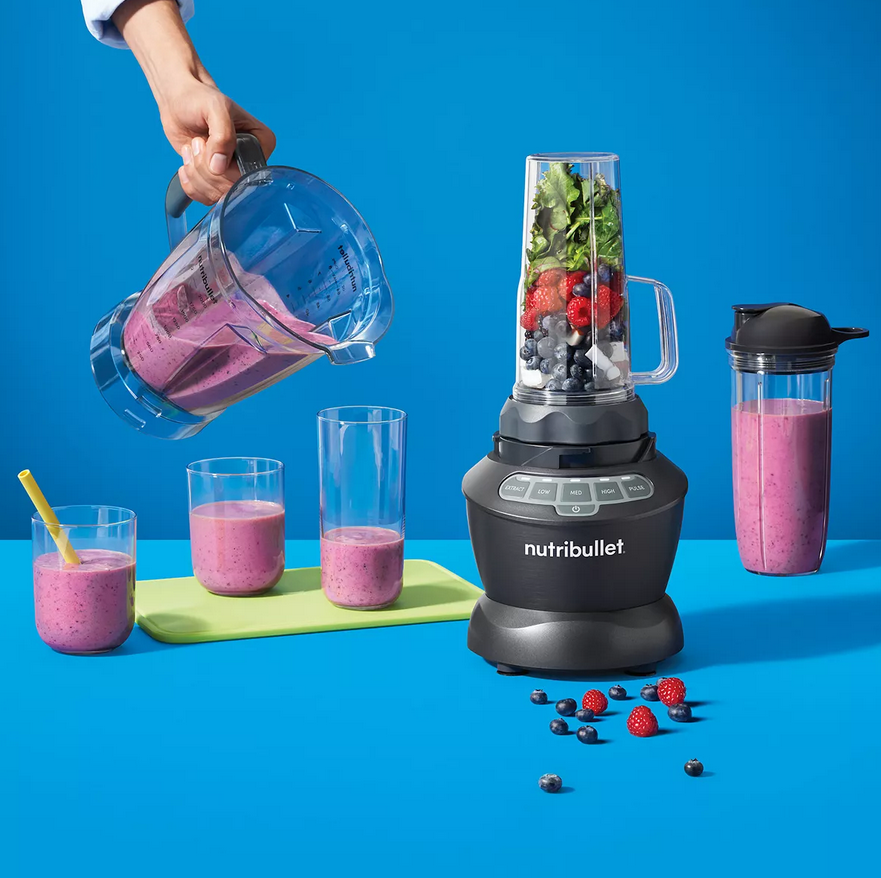 NutriBullet Blender Combo 1200W, 3 Speeds and Pulse Function BPA Free