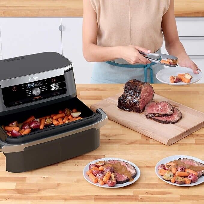 Ninja Foodi 7-in-1 11 Quart DualZone FlexBasket Air Fryer with MegaZone Baskets